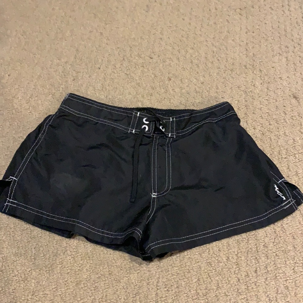 Women’s black swim shorts